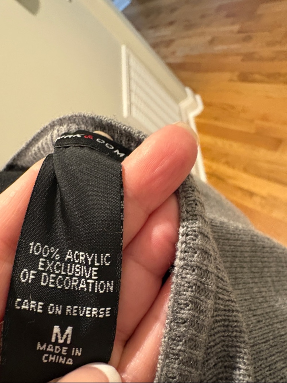 New York & Company Argyle Cardigan in Gray, Pink, and Orange - Picture 3 of 5